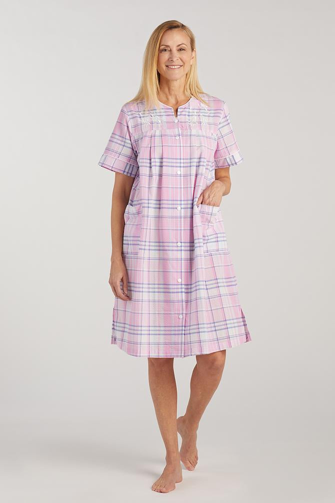 SEERSUCKER ROBE - SHORT ROBE/SHORT SLEEVE 852600-988