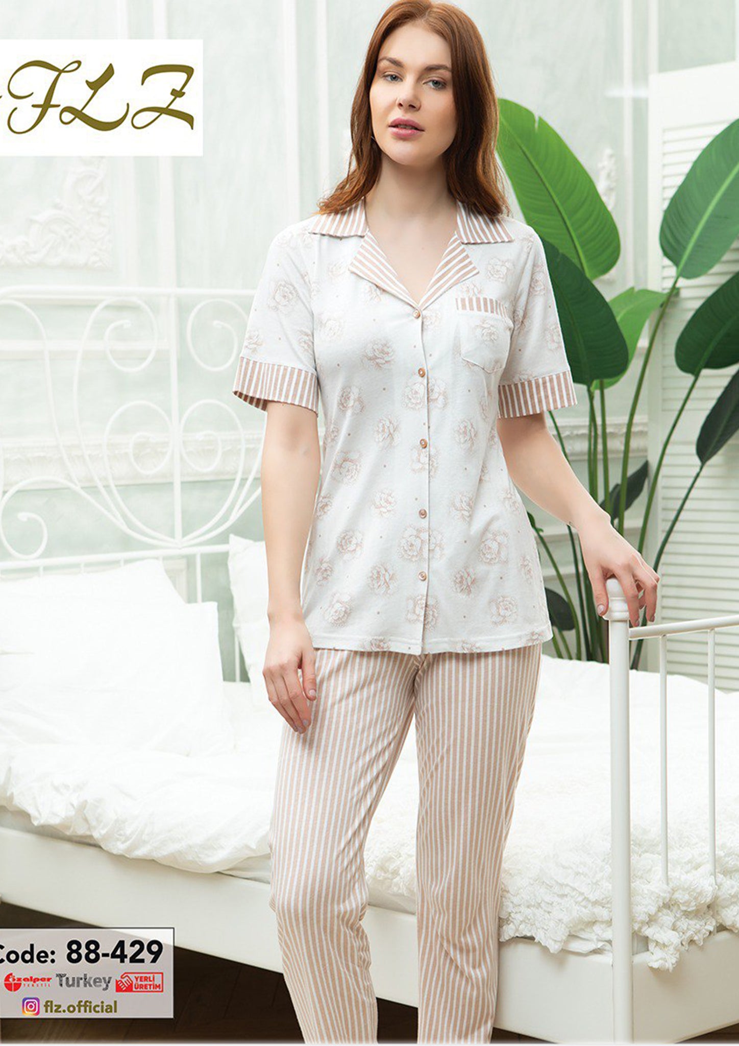 FLZ Short Sleeve Pajamas88-429