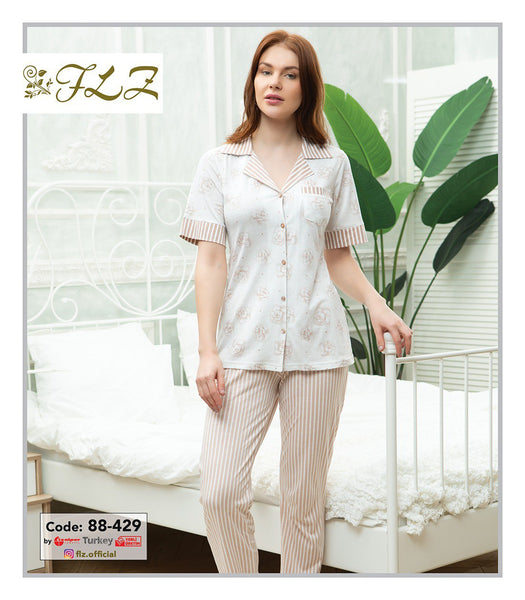 FLZ Short Sleeve Pajamas88-429