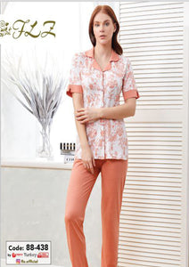 FLZ Short Sleeve Pajamas Set 88-438