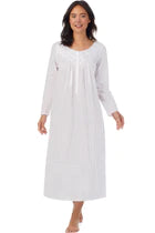 Poetic Long Sleeve Nightgown - Blue and white 5519842