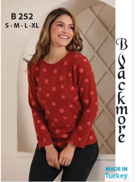 المرأة كلاريه الأحمر المنزل ارتداء القطن طويل الأكمام الشتاء بيجامة مجموعة (B252