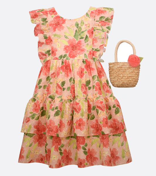 AVA FLORAL DRESS WITH PURSE 24934\64934