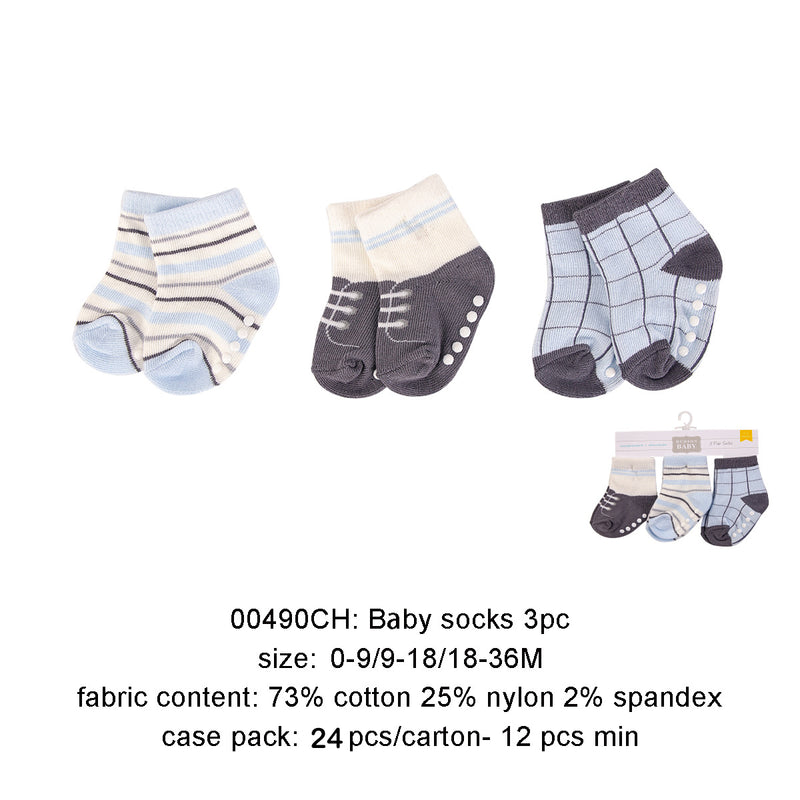 100% Cotton Baby Socks Cartoon Animal Cotton Socks New Born Gift Set Clothes Set for Winter with 3pcs 00490