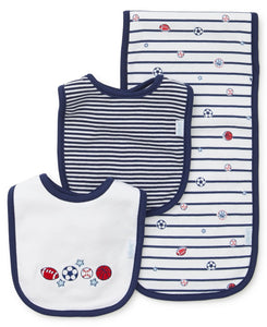 Sports Star Bib & Burp Set 409626