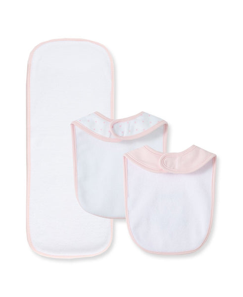 Pink Welcome To The World Bib & Burp Set 411368
