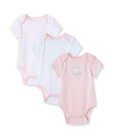 الوردي مرحبا بكم في العالم 3 حزمة bodysuits 811367