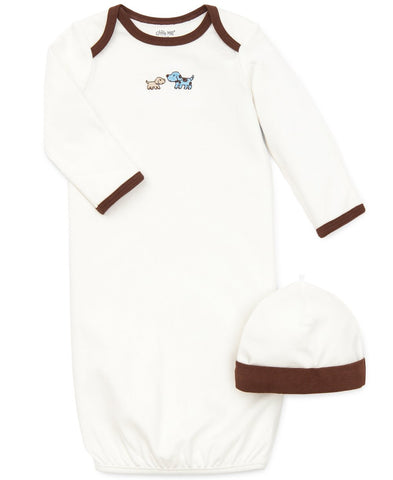 Cute Puppies Sleeper Gown And Hat 02026