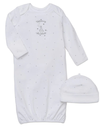 Welcome To The World Sleeper Gown and Hat 4025