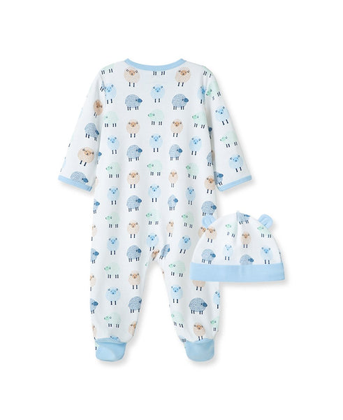 Little Lambs Footed One-Piece and Hat 10281