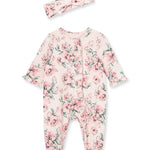 Dream Floral Footed One-Piece and Headband 11370