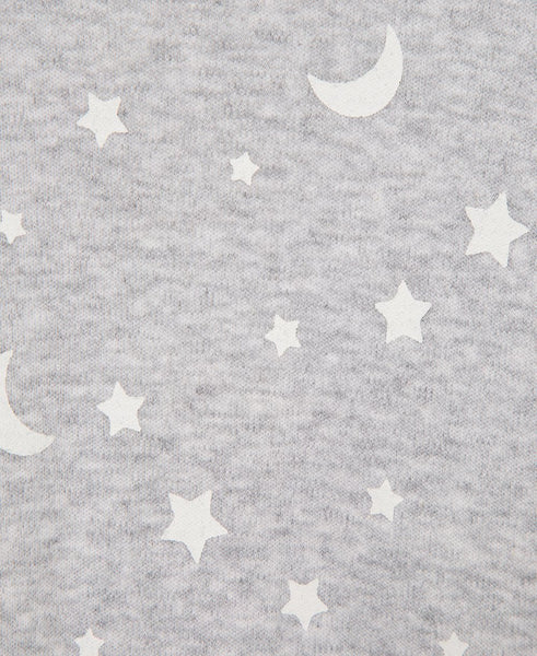 Moon & Stars Footed One-Piece and Hat 11375