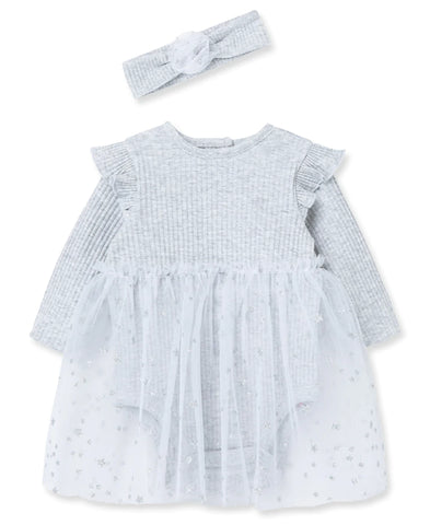 LITTEL ME Silver Star Tutu Bodysuit Set 12295