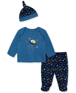 LITTEL ME Outer Space Footed Pant Set 12184