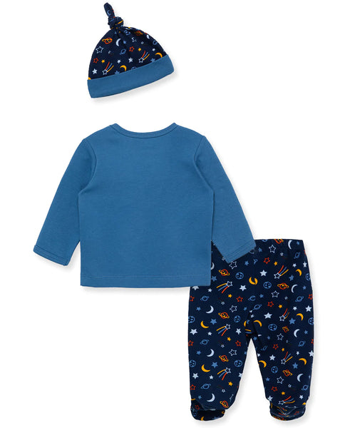 LITTEL ME Outer Space Footed Pant Set 12184