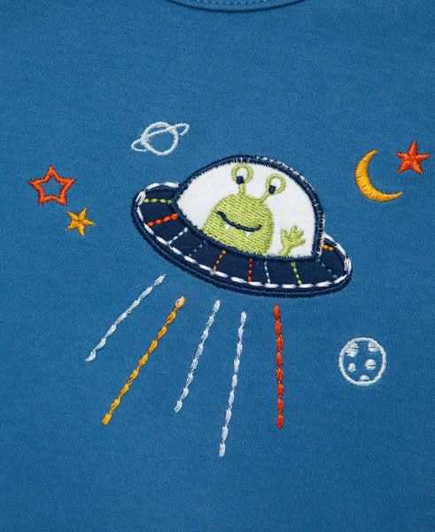 LITTEL ME Outer Space Footed Pant Set 12184