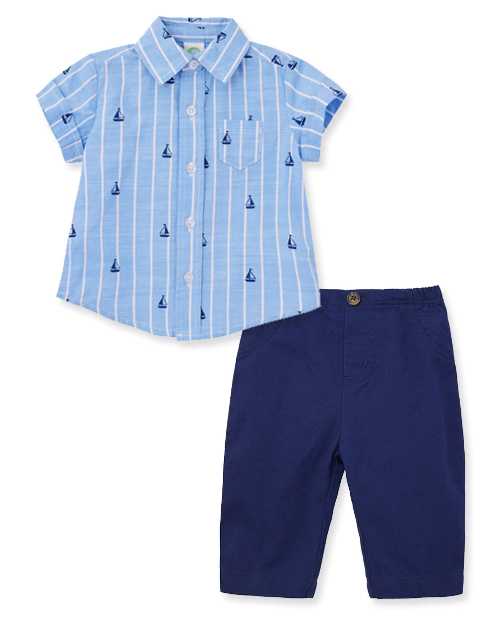 Sailboat Infant Woven Pant Set 12962