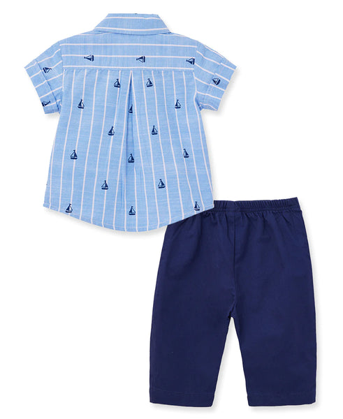 Sailboat Infant Woven Pant Set 12962