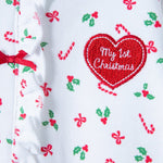 Holiday Candy Cane Footie And Hat 11316