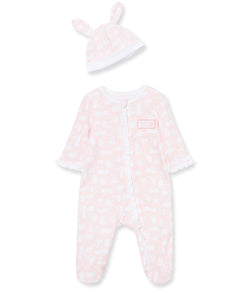 Pink Easter Bunny Footie and Hat 11646