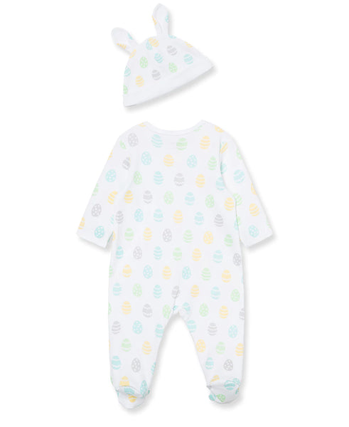 Multi Easter Bunny Footie and Hat 11647