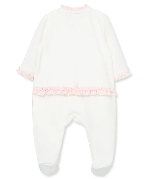 Flowers Velour Footie 22-12504