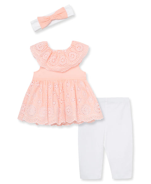 Allover Eyelet Woven Infant Tunic Set 11671