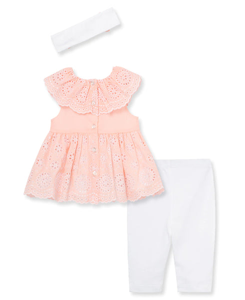 Allover Eyelet Woven Infant Tunic Set 11671