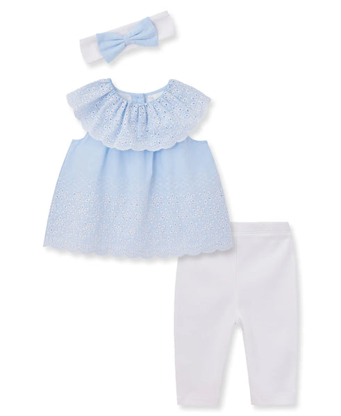 Chambray Eyelet Infant Woven Tunic Set 12954