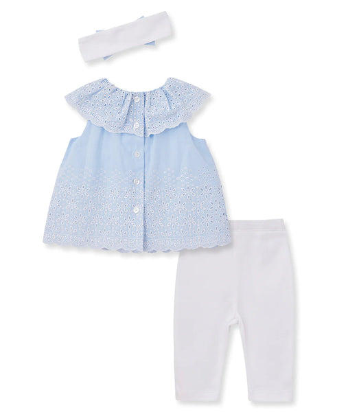 Chambray Eyelet Infant Woven Tunic Set 12954
