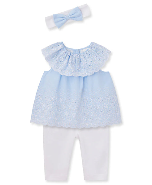 Chambray Eyelet Infant Woven Tunic Set 12954