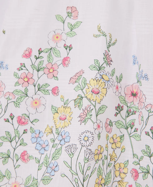 Floral Border Woven Tunic Set 12961