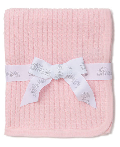 Pink Cable Knit Receiving Blanket 701726
