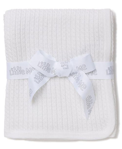 White Cable Knit Receiving Blanket 701728