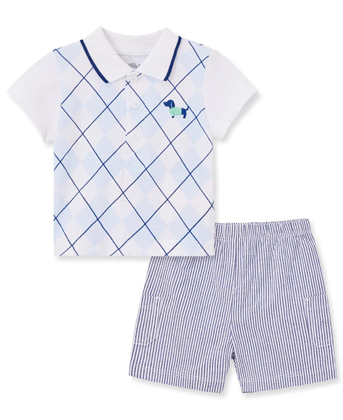 Putting Puppies Polo Short Set 12951