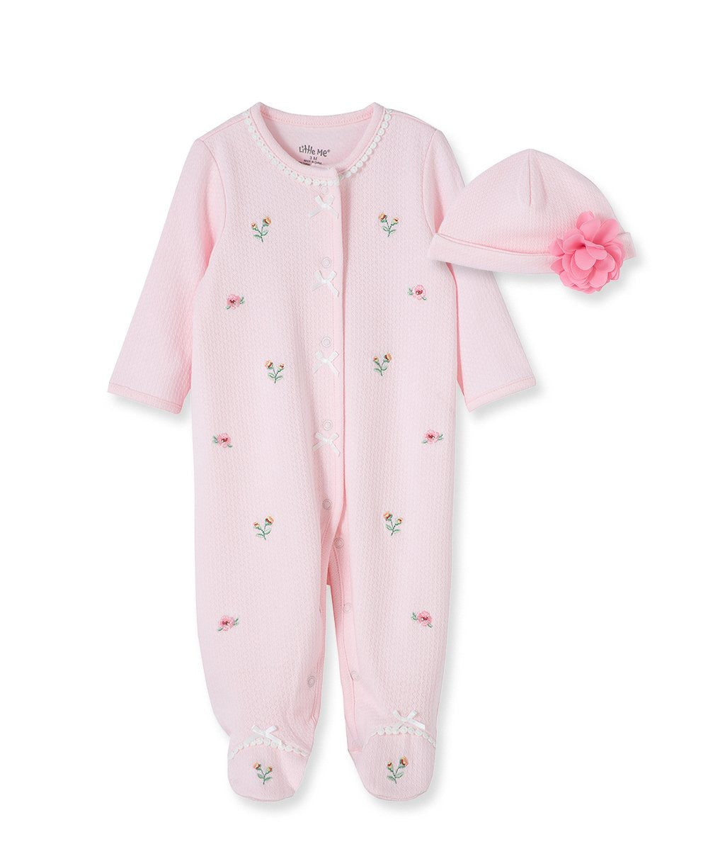 Wildflower Footed On-Piece & Hat 10969