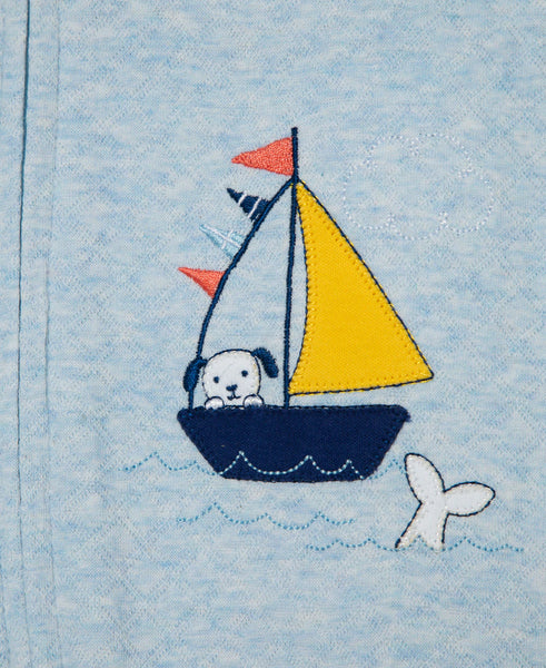 Splash Puppy Footed One-Piece & Hat