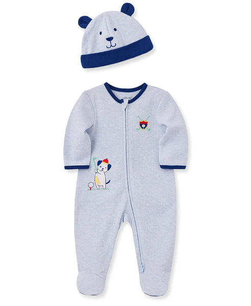 Putting Puppies Zip Footie and Hat 12941