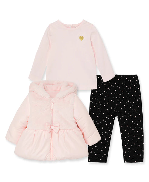 Fuzzy Toddler Jacket Set 22-12096