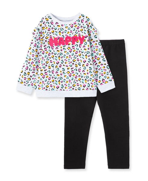 Leopard Toddler Sweatshirt Set 11061