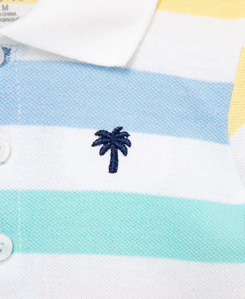 Stripe Polo Short Set 11796