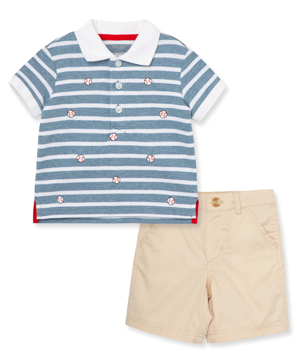 Baseball Polo Short Set 11797
