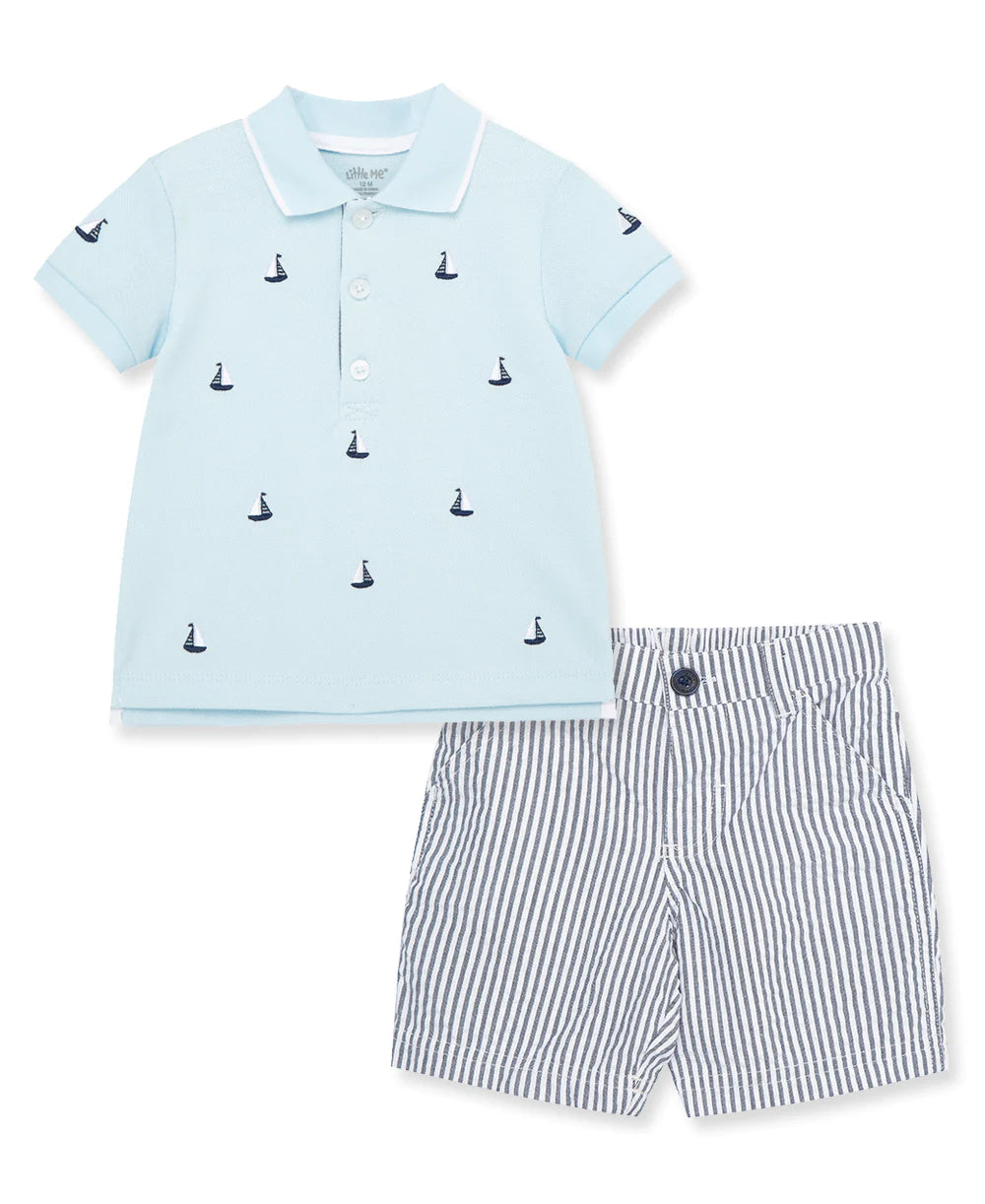 Sail Boat Polo Short Set 13145