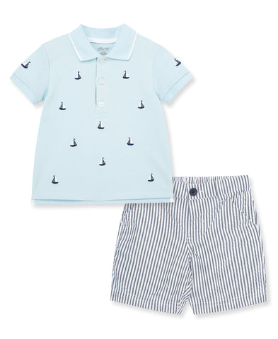 Sail Boat Polo Short Set 13145