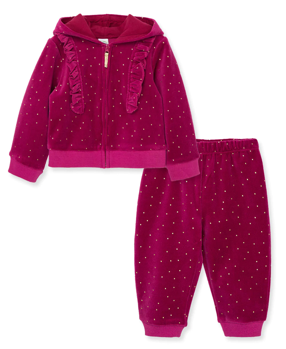 Beet Sparkle 2-Piece Hoodie Set 22-12422