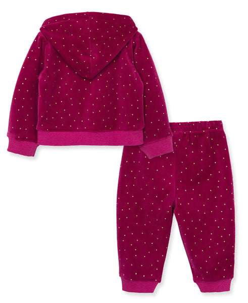 Beet Sparkle 2-Piece Hoodie Set 22-12422