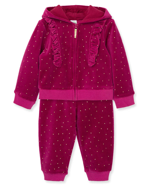 Beet Sparkle 2-Piece Hoodie Set 22-12422