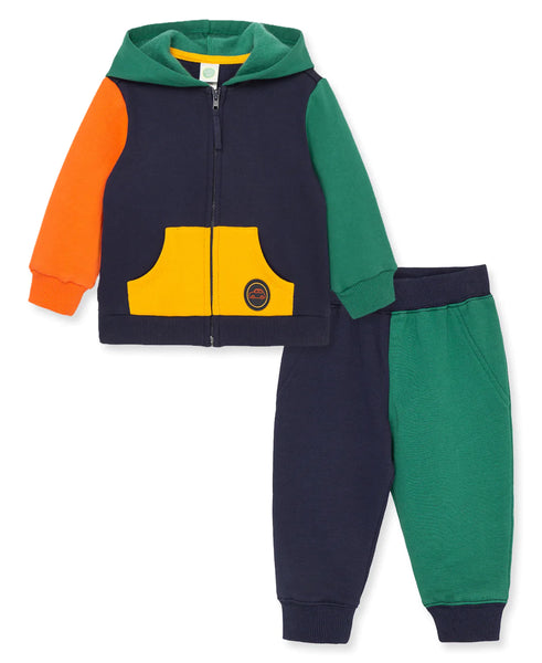 Colorblock 2-Piece Toddler Hoodie Set 22-12527