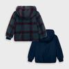 4470 Mayoral Green Plaid Reversible Sherpa Jacket
