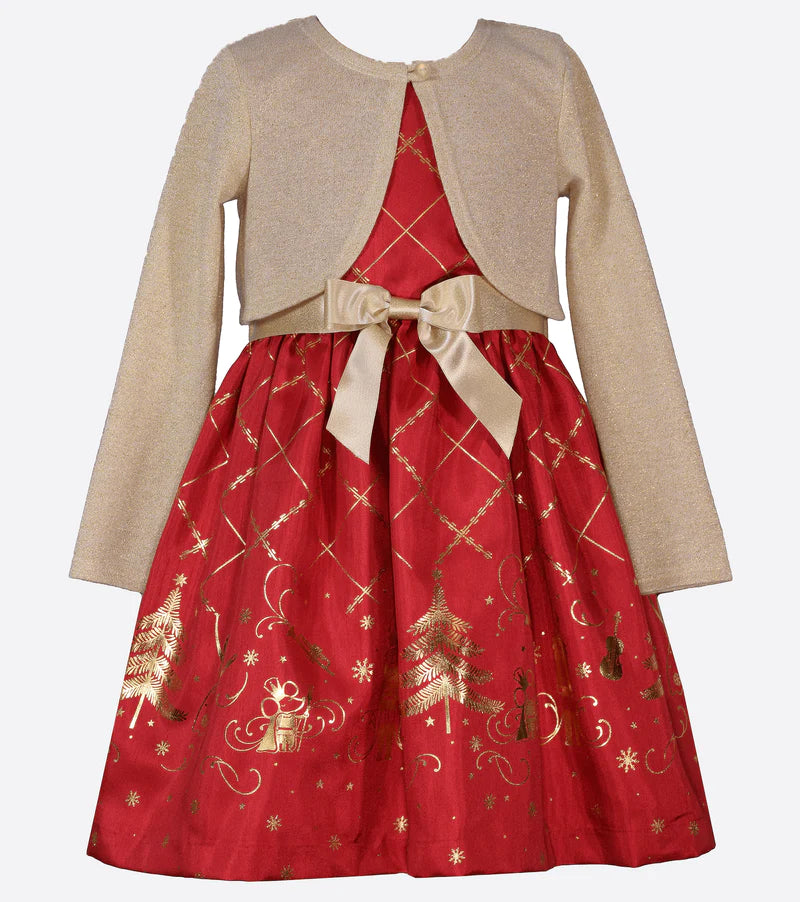 SAMMIE NUTCRACKER DRESS WITH CARDIGAN